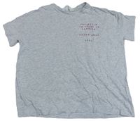 Sivé melírované tričko s nápisom H&M
