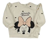 Smetanová puntíkatá mikina s Minnie a volánky H&M
