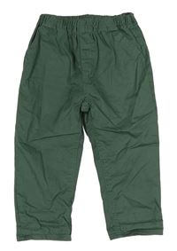 Khaki plátěné podšité kalhoty H&M