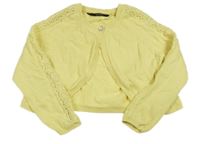 Žlté svetrové bolerko s čipkou George