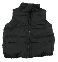 Čierna šušťáková zateplená vesta H&M