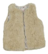 Béžová kožušinová podšitá vesta F&F
