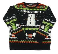 Čierny vzorovaný sveter s Minecraft C&A