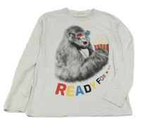 Smetanové triko s gorilí OVS