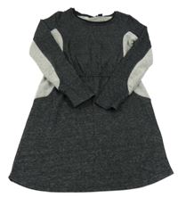 Čierno-sivé melírované teplákové šaty Pepperts