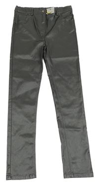 Nové - Tmavošedé třpytivé skinny kalhoty Tu