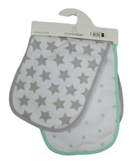 Nové - 2x bílá plena přes rameno s hvězdami Dunnes