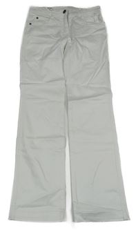 Bílé plátěné kalhoty s hvězdou z kamínků