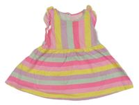 Farebné pruhované bavlnené šaty Zeeman