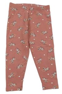 Starorůžové teplé legíny s jednorožci C&A