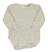 Smetanovo-barevné pruhované body Zara
