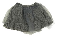 Sivá vzorovaná tylová sukňa Zara