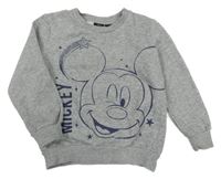 Sivá melírovaná mikina s Mickeym Disney