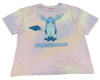 Farebné melírované oversize tričko s Pokémonem H&M