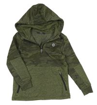Khaki army mikina s kapucňou zn. George
