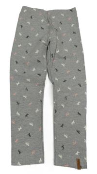 Šedé vzorované silnější legíny s koníky Topolino