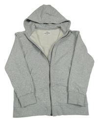 Sivá melírovaná prepínaci mikina s kapucňou M&S