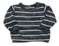 Tmavomodro-biely pruhovaný sveter Primark