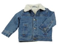 Modrá zateplená riflová bunda - Superman