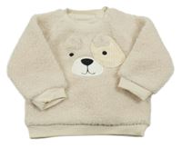 Smetanová huňatá podšitá mikina s čumákem dunnes