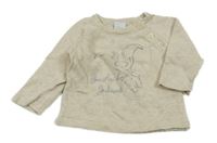 Béžový melírovaný ľahký sveter s Dumbem Disney