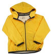 Žlutá šusťáková jarní funkční bunda s kapucí Igloo
