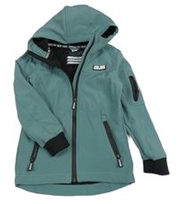 Zelená softshellová bunda s kapucí Dopodopo