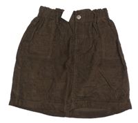 Nové - hnedá menšestrová sukňa s vreckami Pep&Co