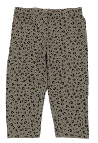 Sivo-čierne leopardí crop legíny H&M