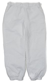 Biele ľahké cuff nohavice