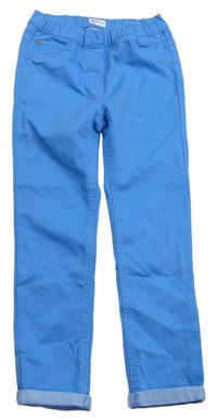 Modré elastické nohavice Pocopiano