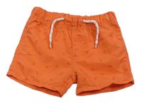 Oranžové plážové kraťasy s krabmi ZEEMAN