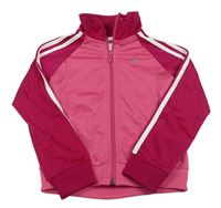 Růžová propínací sportovní mikina s logem Adidas