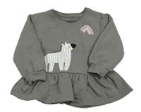 Sivá šatová mikina so zebrou George