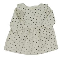 Bílé šaty se srdíčky a volánky Primark