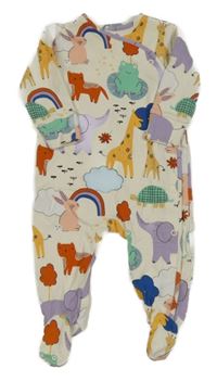 Smetanový overal se zvířátky Next