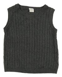 Sivá vzorovaná svetrová vesta H&M