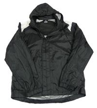 Černo-bílá šusťáková jarní bunda s kapucí Sondico 