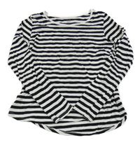 Čierno-biele pruhované tričko H&M