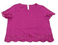 Purpurové vzorované tričko