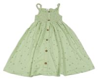 Svetlozelené kvetované šaty Topolino