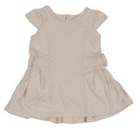 Svetloružová -zlaté bodkovaná é šaty Baker