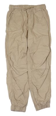 Béžové plátěné cuff kalhoty H&M