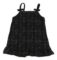 Čierno-biele kockované úpletové šaty H&M