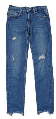 Tmavomodré skinny rifle s prošoupáním Zara