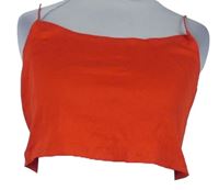 Dámský červený žebrovaný crop top H&M