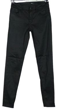 Dámské černé potažené skinny kalhoty Mavi