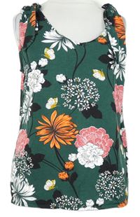 Dámský khaki květovaný top Dorothy Perkins 