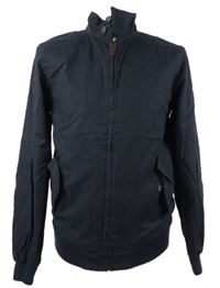 Pánský tmavomodrý plátěný bomber New Look 