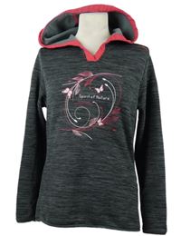 Dámska tmavosivá melírovaná športová mikina s kapucňou zn. CMP